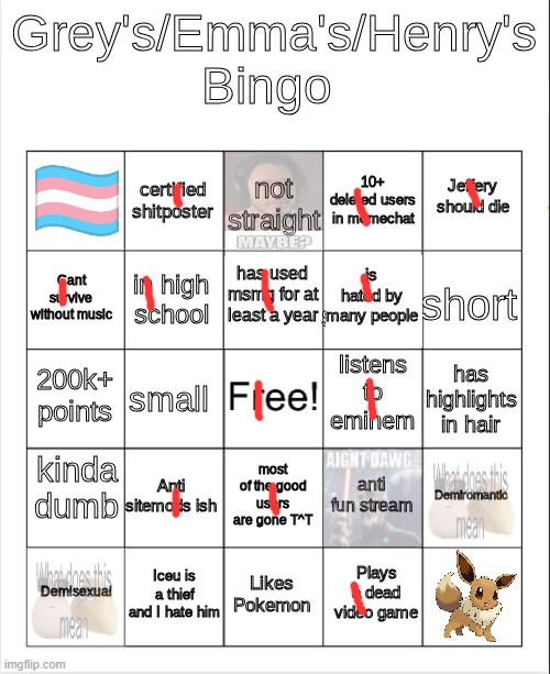 If you're anti anything you're fucking stupid | image tagged in grey's/emma's bingo actually fixed | made w/ Imgflip meme maker