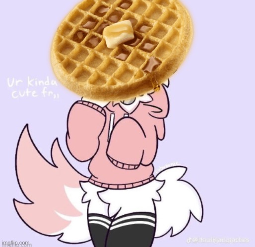 Wafflemboy | image tagged in boykisser glow up | made w/ Imgflip meme maker