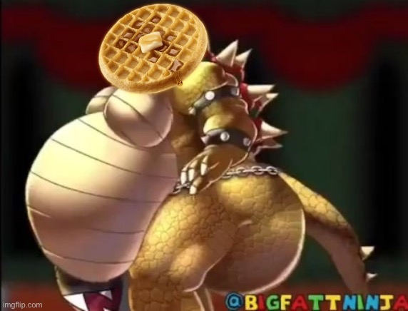 Wafflowser fart | image tagged in bowser fart photo meme | made w/ Imgflip meme maker