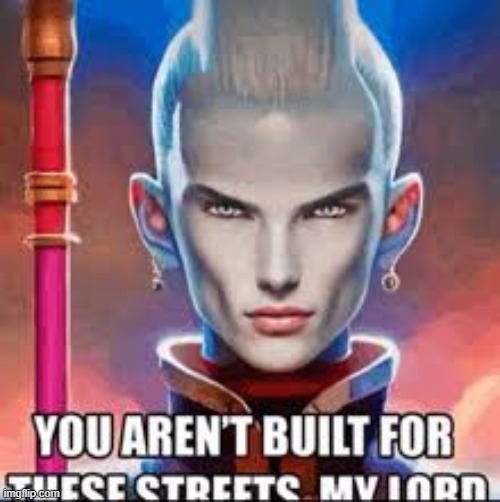 image tagged in you aren't built for these streets my lord | made w/ Imgflip meme maker