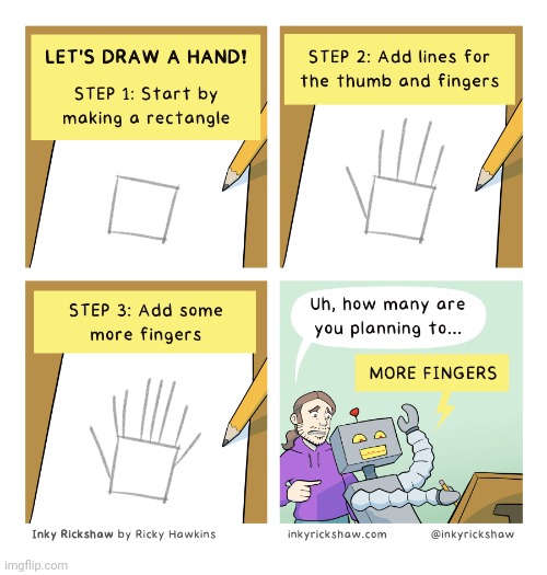 Hand | image tagged in hands,hand,fingers,robot,comics,comics/cartoons | made w/ Imgflip meme maker