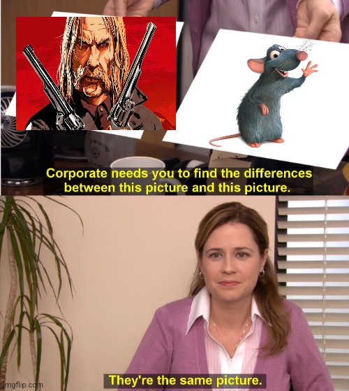 Hello rdr2 community | image tagged in memes,they're the same picture,micah,rat | made w/ Imgflip meme maker