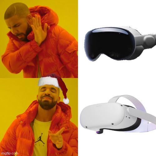 Apple Vision Pro meme | image tagged in memes,drake hotline bling,apple,meta knight | made w/ Imgflip meme maker