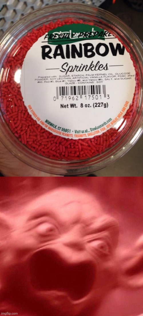 Red sprinkles | image tagged in angry yoda red,red,you had one job,memes,sprinkles,sprinkle | made w/ Imgflip meme maker