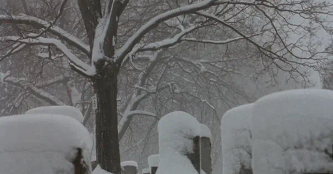 Wintertime In the Cemetery. Blank Meme Template