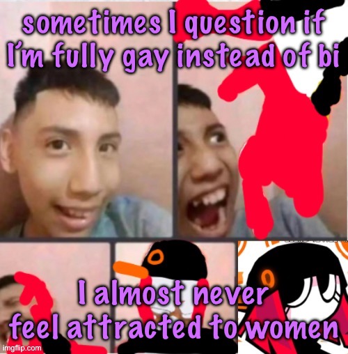 deleting once you guys embarrass the fuck out of me | sometimes I question if I’m fully gay instead of bi; I almost never feel attracted to women | image tagged in changed lore 5,cinnabox announcement | made w/ Imgflip meme maker