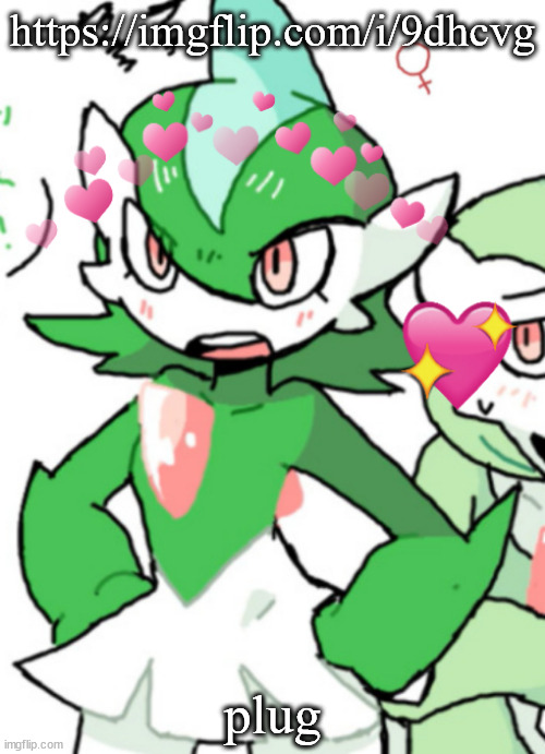 female gallade my beloved | https://imgflip.com/i/9dhcvg; plug | image tagged in female gallade my beloved | made w/ Imgflip meme maker