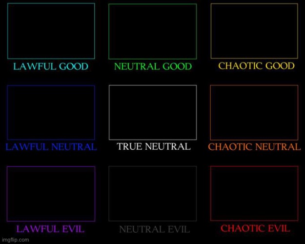Which alignment would you guys want to be? (answer in comments) | made w/ Imgflip meme maker