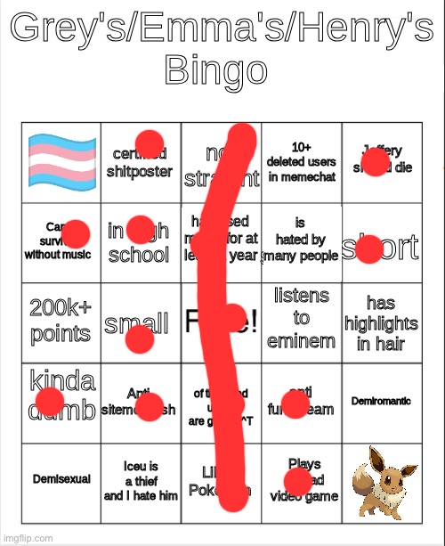 Grey's/Emma's Bingo (Actually fixed) | image tagged in grey's/emma's bingo actually fixed | made w/ Imgflip meme maker