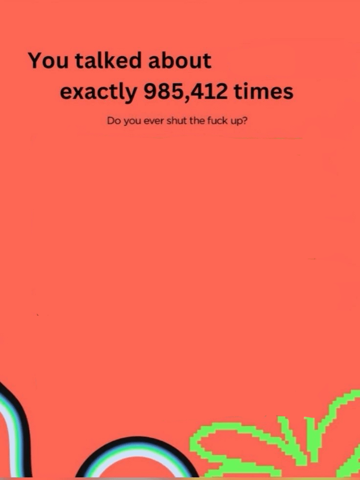 You have talked about () exactly 985,412 times Blank Meme Template