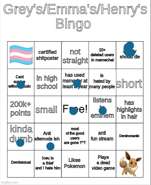 Grey's/Emma's Bingo (Actually fixed) | image tagged in grey's/emma's bingo actually fixed | made w/ Imgflip meme maker