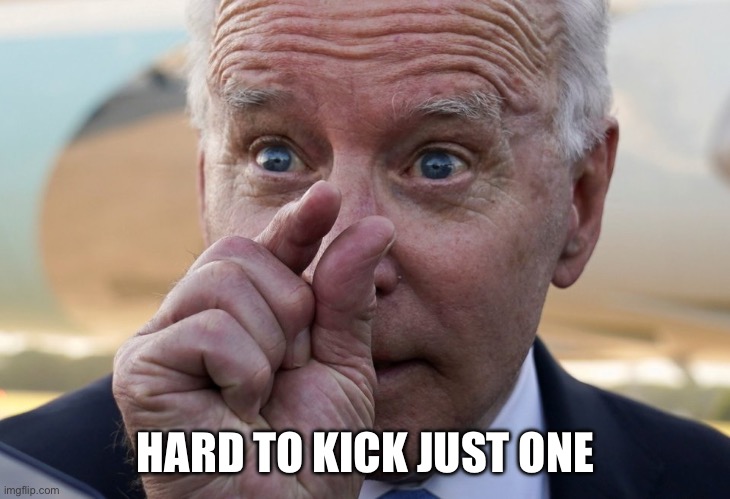 Missed him by that much | HARD TO KICK JUST ONE | image tagged in missed him by that much | made w/ Imgflip meme maker