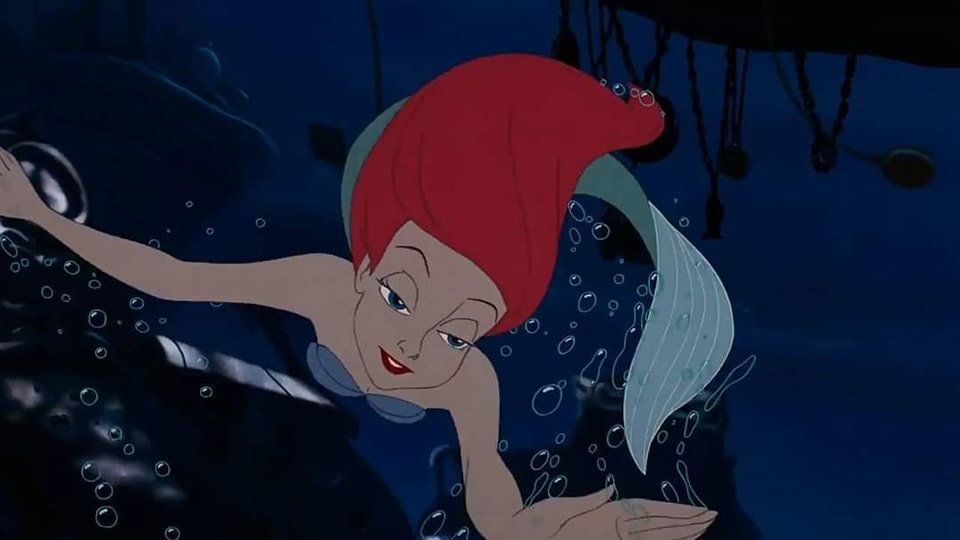 ariel swimming around Blank Meme Template