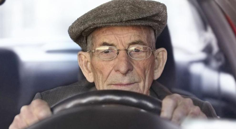 Old man with hat driving Blank Meme Template