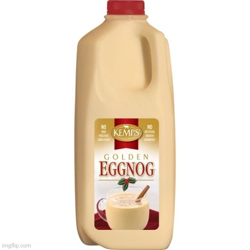 Egg Nog Container | image tagged in egg nog container | made w/ Imgflip meme maker