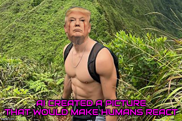 Elon's AI makes Trump a folk hero | image tagged in elon's ai makes trump a folk hero,trump ai vision,maga murder | made w/ Imgflip meme maker