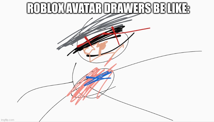 just a pov btw | ROBLOX AVATAR DRAWERS BE LIKE: | made w/ Imgflip meme maker