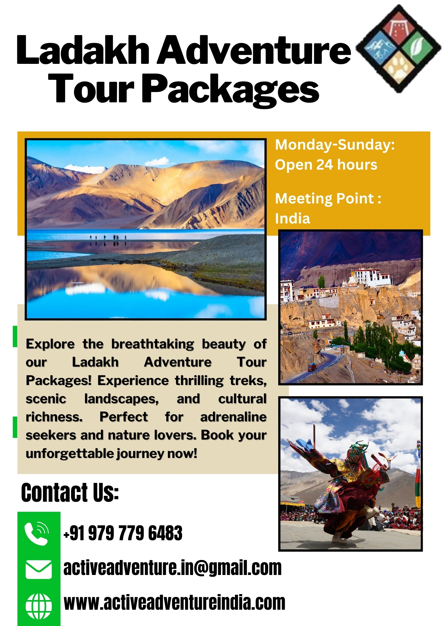 Ladakh Adventure Tour Packages Blank Meme Template
