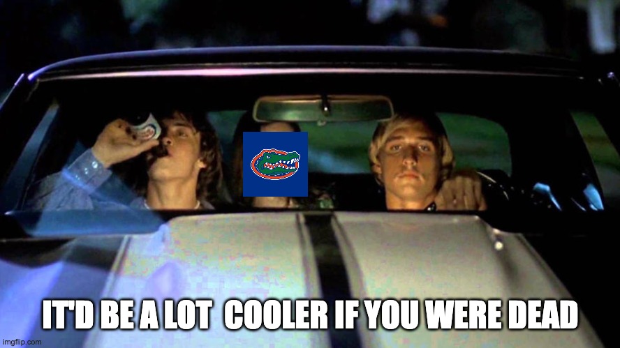 IT'D BE A LOT  COOLER IF YOU WERE DEAD | image tagged in alligators | made w/ Imgflip meme maker