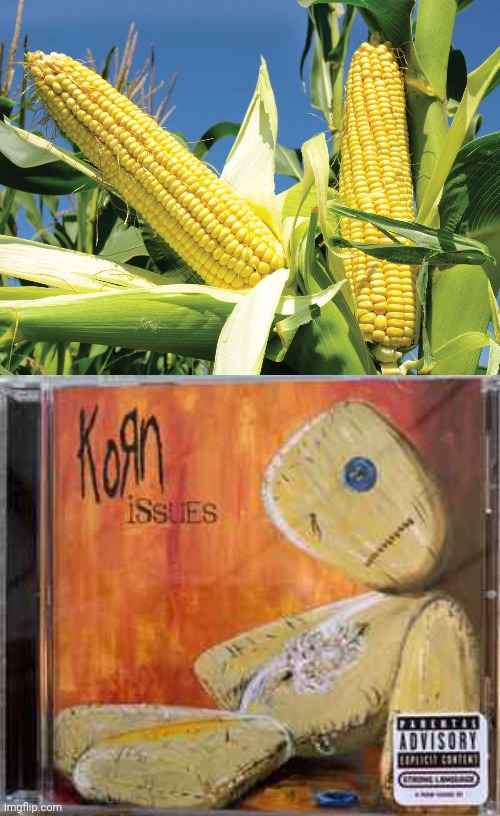 Me getting excited when someone says they love Korn, they really meant corn | image tagged in corn vs korn,both good,one rocks,definitely better,korn,metal | made w/ Imgflip meme maker