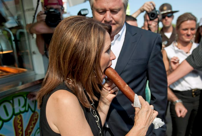 michele bachmann eating corndog JPP Blank Meme Template