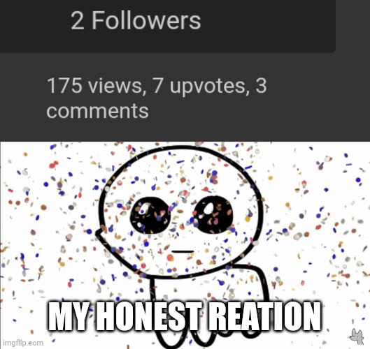 Yay | MY HONEST REATION | image tagged in yippie confetti | made w/ Imgflip meme maker