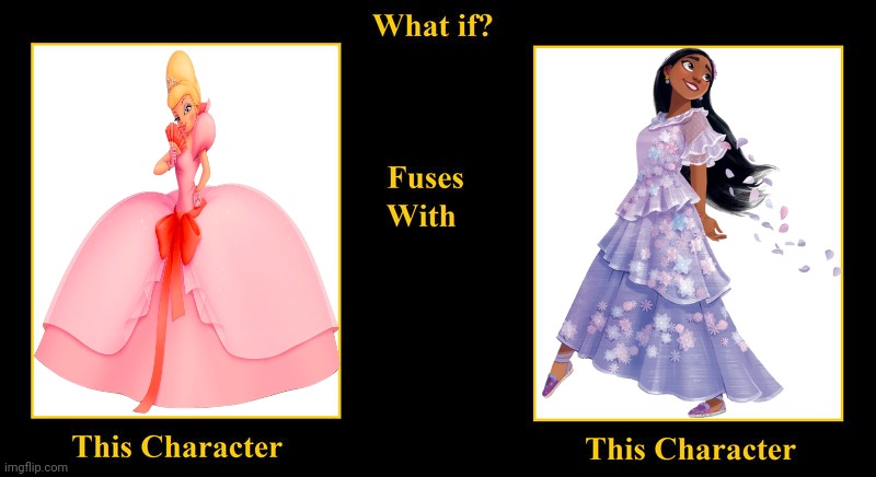 Charlotte La Bouff Fuses With Isabela Madrigal | image tagged in what if fuses,charlotte la bouff,princess and the frog,isabela madrigal,encanto,disney princess | made w/ Imgflip meme maker