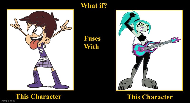 Luna Loud Fuses With Ember McLain | image tagged in what if fuses,ember mclain,danny phantom,luna loud,the loud house,loud house | made w/ Imgflip meme maker