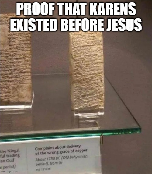 Wrong Delivery | PROOF THAT KARENS EXISTED BEFORE JESUS | image tagged in history memes | made w/ Imgflip meme maker