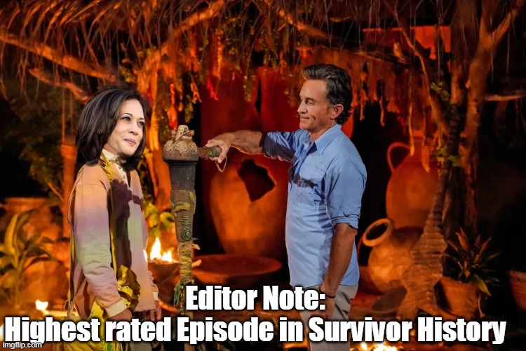 Editor Note:
Highest rated Episode in Survivor History | made w/ Imgflip meme maker