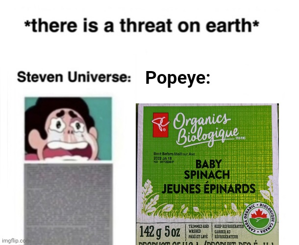 *There is a threat on earth* | Popeye: | image tagged in there is a threat on earth | made w/ Imgflip meme maker