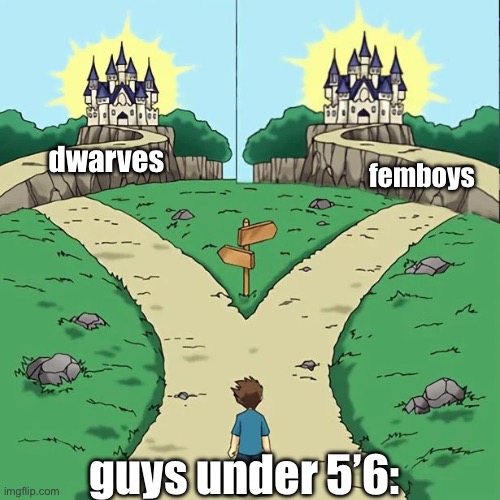 Dramatic Crosswords 2 good paths | femboys; dwarves; guys under 5’6: | image tagged in dramatic crosswords 2 good paths | made w/ Imgflip meme maker