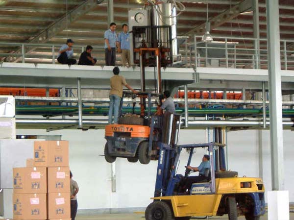 Double forklift Blank Meme Template