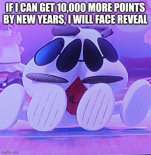 I know half of you don't care, but that's not the point | IF I CAN GET 10,000 MORE POINTS BY NEW YEARS, I WILL FACE REVEAL | image tagged in torn | made w/ Imgflip meme maker