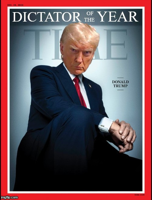 Criminal Dictator of the Year | image tagged in criminal dictator of the year,maga monacrh,should be serving time,escaped convicted criminal,olagarchs,let him eat cake | made w/ Imgflip meme maker