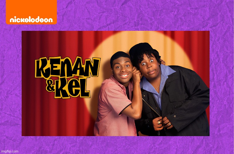 Kenan and Kel (Nickelodeon) | image tagged in generic purple background,classic,tv show,nickelodeon,humor,tv | made w/ Imgflip meme maker