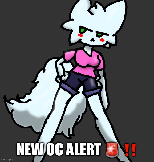 Her name’s Crystal, she’s a fox, and yes she’s based on Girlkisser :troll: (also rp if ya want) | NEW OC ALERT 🚨 ‼️ | image tagged in crystal the fox by pearlfan23 | made w/ Imgflip meme maker