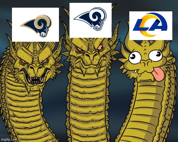 Rams Logo's | image tagged in three dragons | made w/ Imgflip meme maker