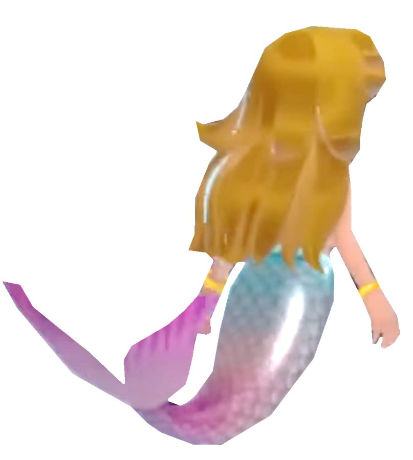 mermaid peach back Blank Meme Template