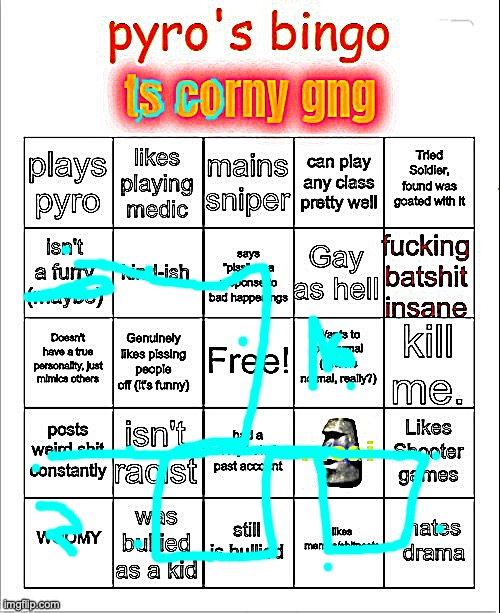 kaka ? | image tagged in pyro's bingo | made w/ Imgflip meme maker