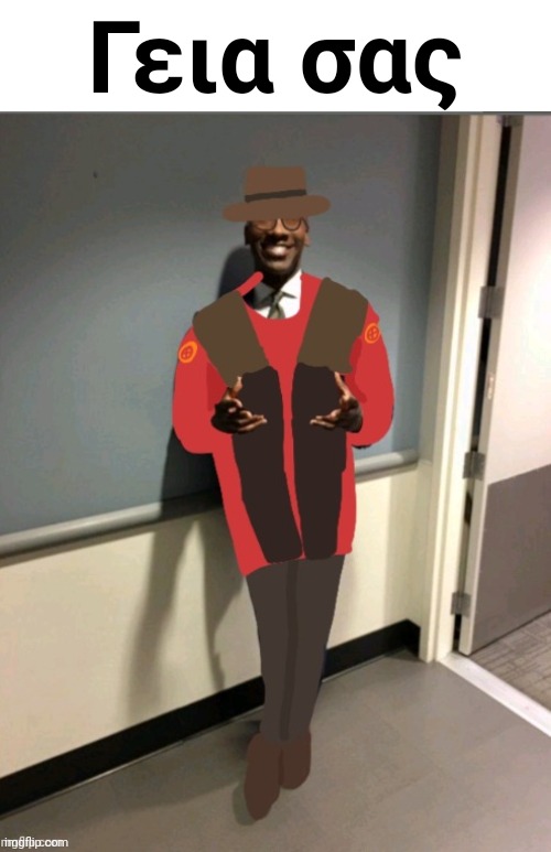 Sniper Sharpe | Γεια σας | made w/ Imgflip meme maker