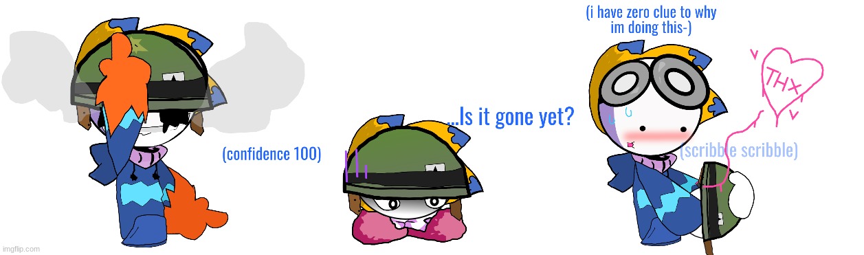 For some reason people like sketch wearing Toxy her helmet, so here goes- | made w/ Imgflip meme maker