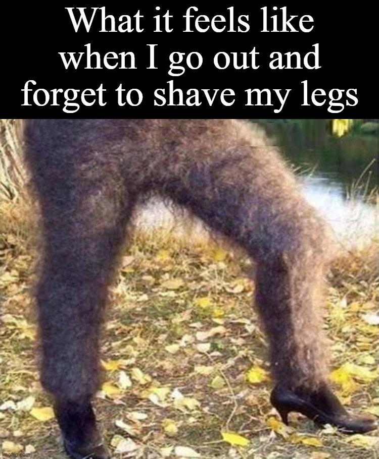 Shaving is sometimes a pain but when you wear a skirt | What it feels like when I go out and forget to shave my legs | image tagged in shaving | made w/ Imgflip meme maker