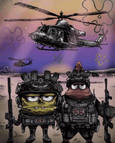 High Quality Spongebob Army Blank Meme Template