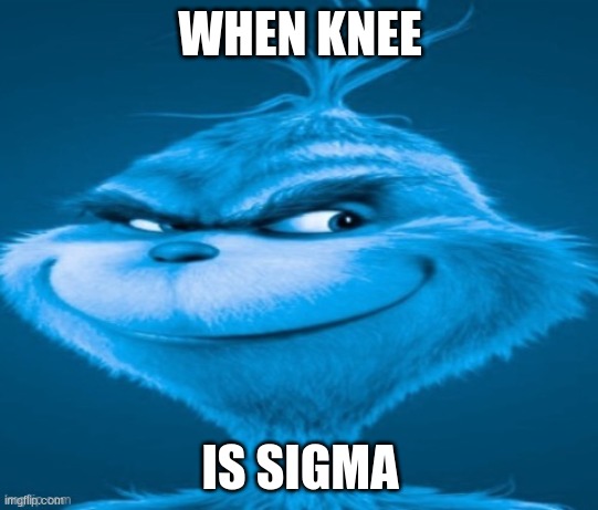 knee surgery | WHEN KNEE; IS SIGMA | image tagged in knee surgery | made w/ Imgflip meme maker