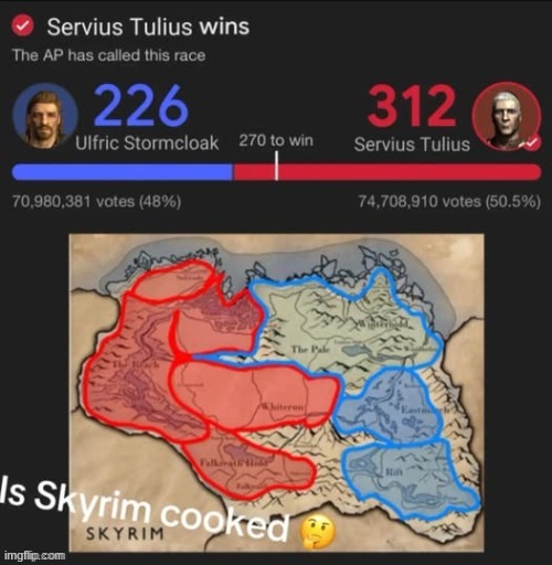 image tagged in skyrim,politics | made w/ Imgflip meme maker