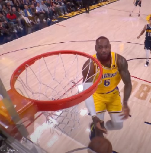 lebron missed dunk | image tagged in lebron missed dunk | made w/ Imgflip meme maker