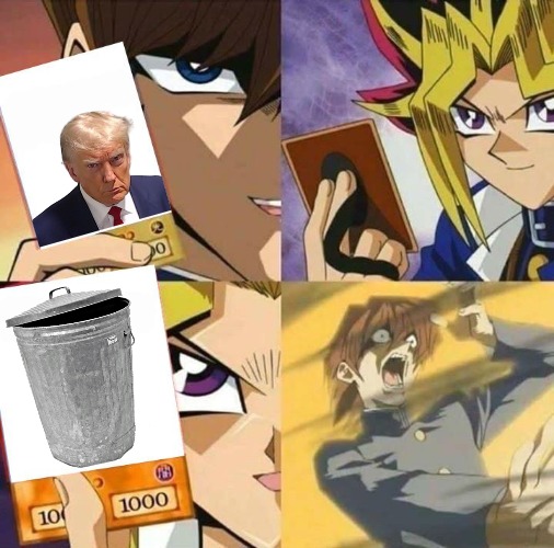 Yugioh card draw | image tagged in yugioh card draw,slavic,trump | made w/ Imgflip meme maker