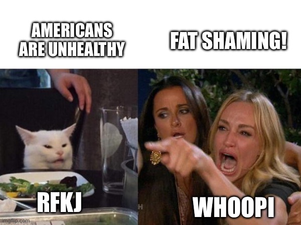 Fatty | FAT SHAMING! AMERICANS ARE UNHEALTHY; WHOOPI; RFKJ | made w/ Imgflip meme maker