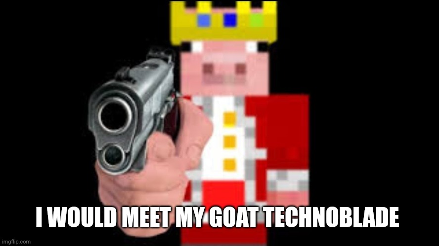 TECHNOBLADE | I WOULD MEET MY GOAT TECHNOBLADE | image tagged in technoblade | made w/ Imgflip meme maker